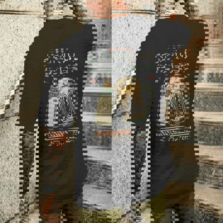 もうすぐじいじになる予告 ベビーのお知らせ 祖父になる予定デザイン メンズTシャツ バックプリント 彼への贈り物