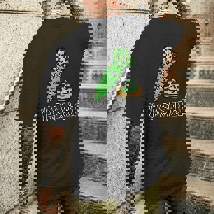 わさびさん メンズTシャツ バックプリント 彼への贈り物