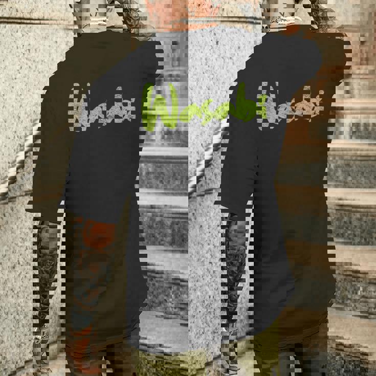 わさびハロウィンコスチュームごっこ I'm Wasabi Fun メンズTシャツ バックプリント 彼への贈り物