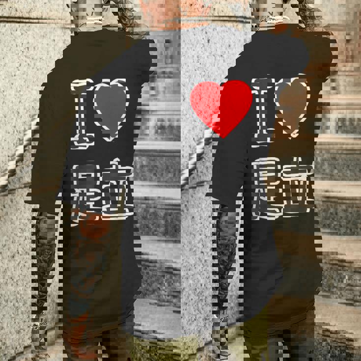 アイラブ・足立（I Love ハート）ビッグ 大きな文字【23区・東京都】ジモティ 地元愛 お土産 面白い メンズTシャツ バックプリント 彼への贈り物