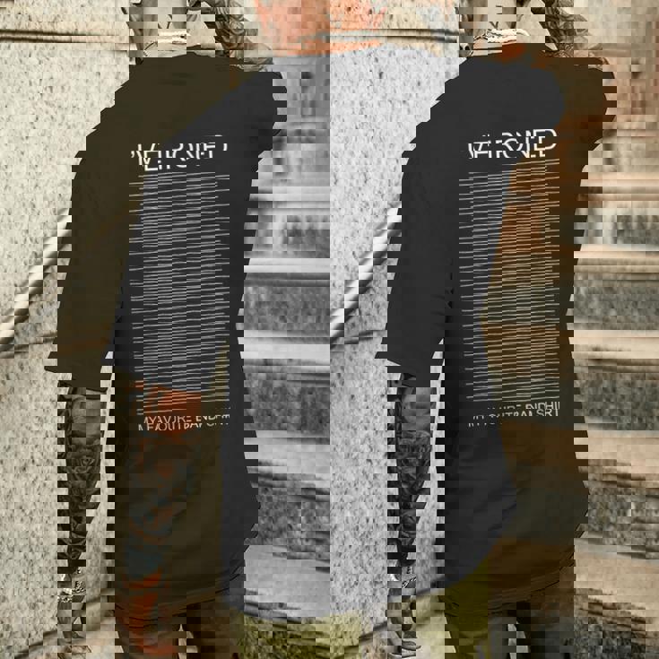 アイロンをかけたバンドシャツ 音楽ファンのポストパンク ニューウェーブ 面白い メンズTシャツ バックプリント 彼への贈り物