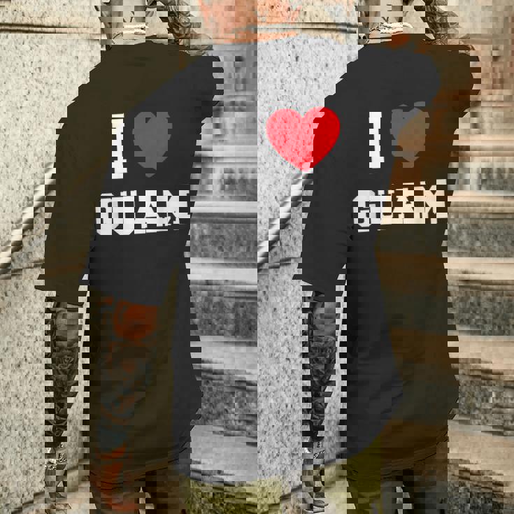 アイ・ラブ・グアム メンズTシャツ バックプリント 彼への贈り物