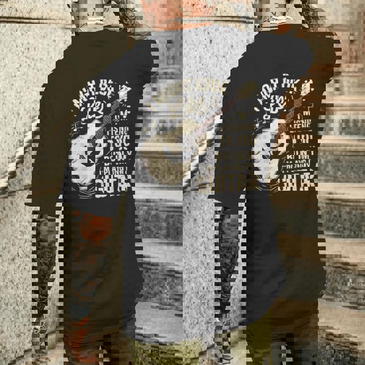 アコースティックロック アコースティックギター 弦 アコースティックギター メンズTシャツ バックプリント 彼への贈り物