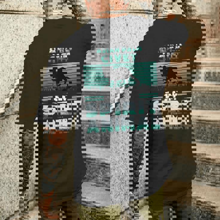 アジアンパームシベットは私のスピリットアニマルラバーです メンズTシャツ バックプリント 彼への贈り物