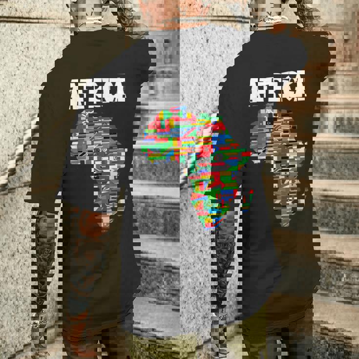 アフリカtシャツ 誇り高きアフリカ国旗大陸愛 メンズTシャツ バックプリント 彼への贈り物