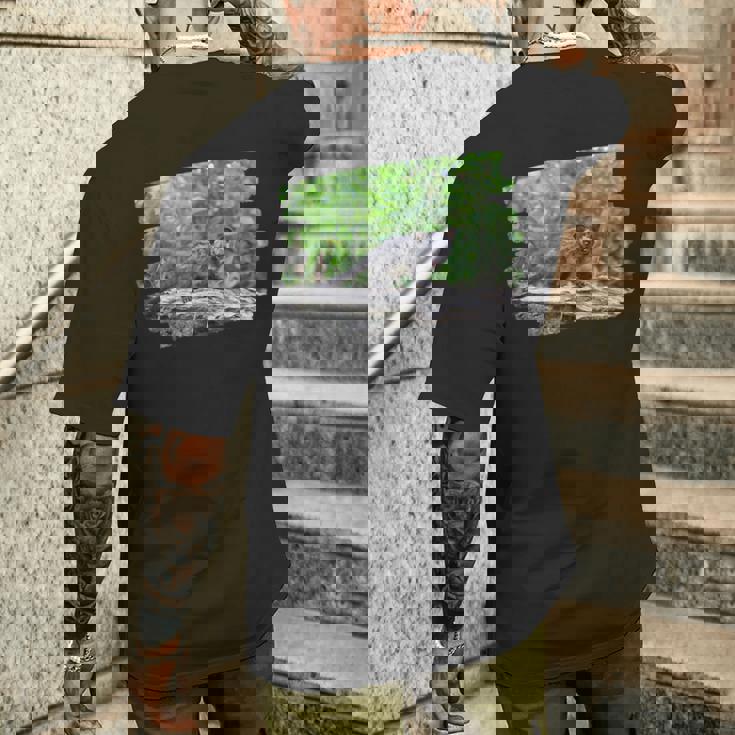 アフリカンパームシベット メンズTシャツ バックプリント 彼への贈り物