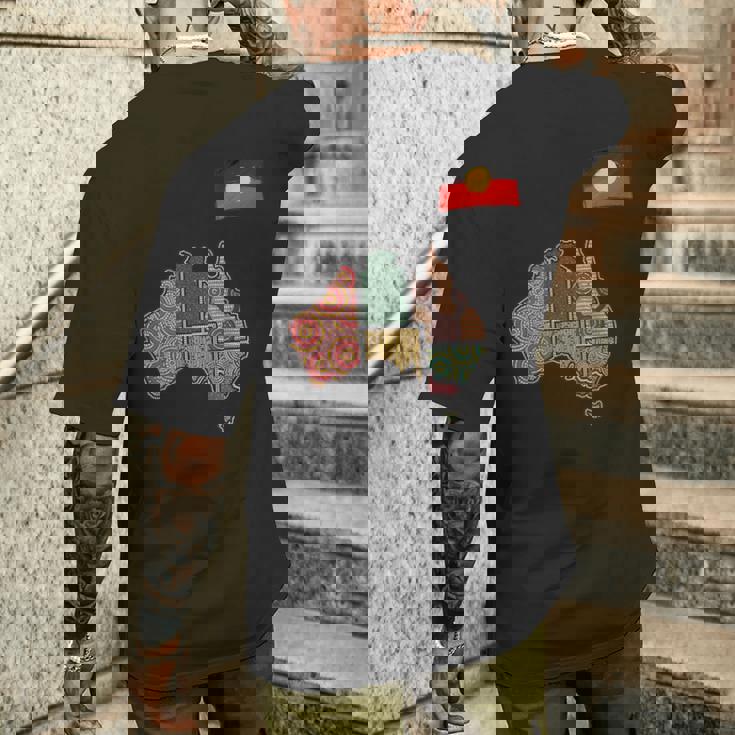 アボリジニ・アート・オーストラリア メンズTシャツ バックプリント 彼への贈り物