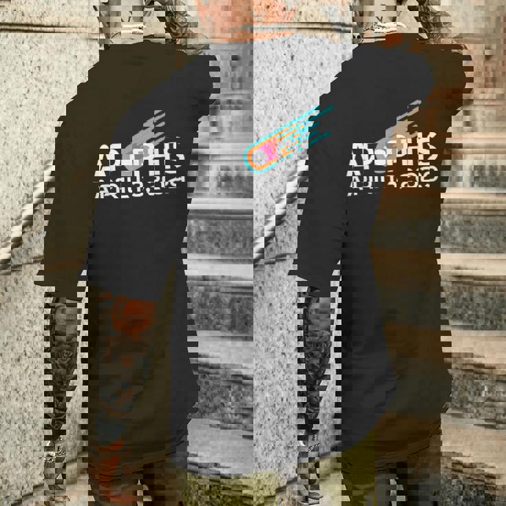 アポフィス 99942 小惑星彗星 2029年4月13日 メンズTシャツ バックプリント 彼への贈り物