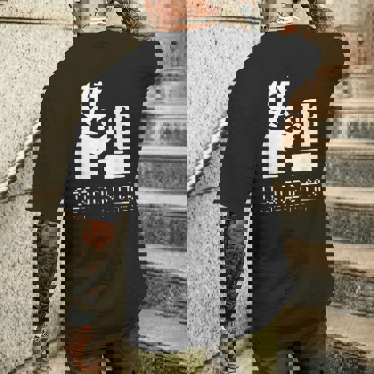 アマチュアハムvhfラジオ、Cq-「メイキングコンタクト」、モールス信号 メンズTシャツ バックプリント 彼への贈り物