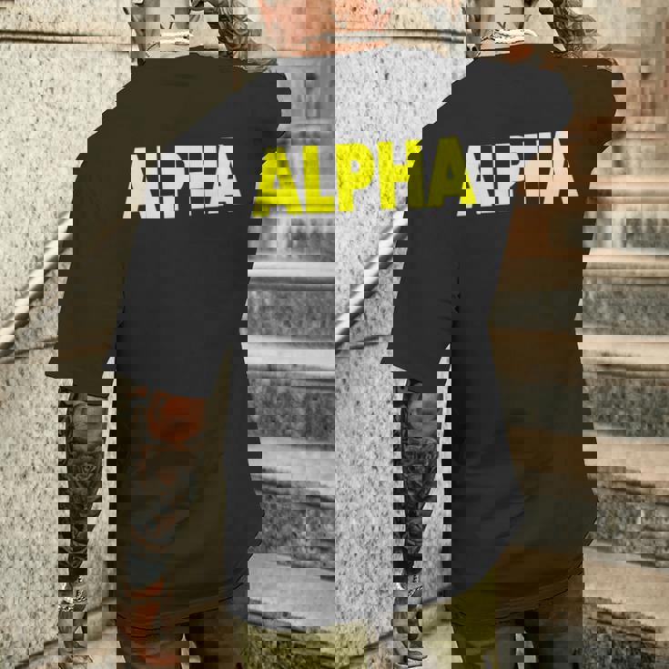 アルファ 長袖tシャツ メンズTシャツ バックプリント 彼への贈り物