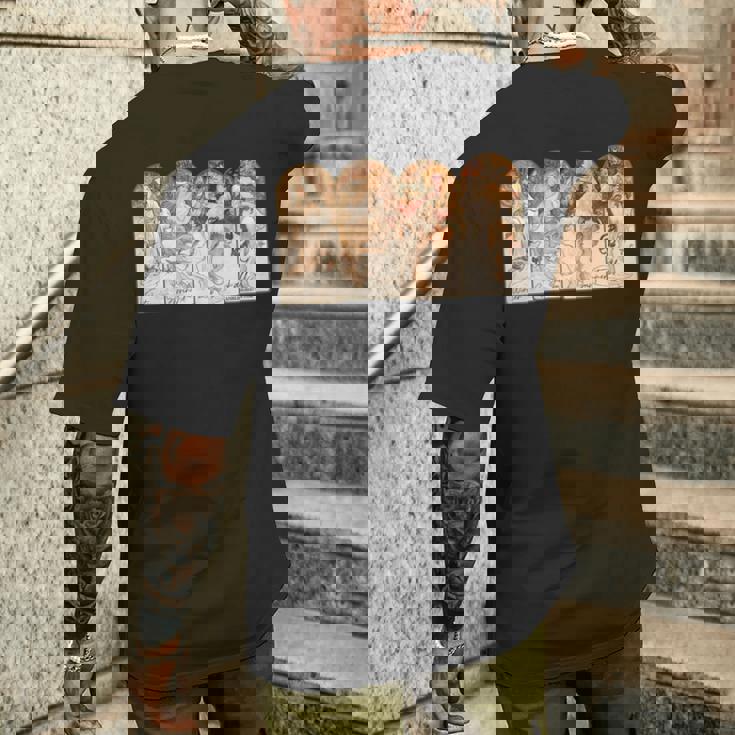 アルフォンス・マリア・ミュシャの季節 長袖tシャツ メンズTシャツ バックプリント 彼への贈り物