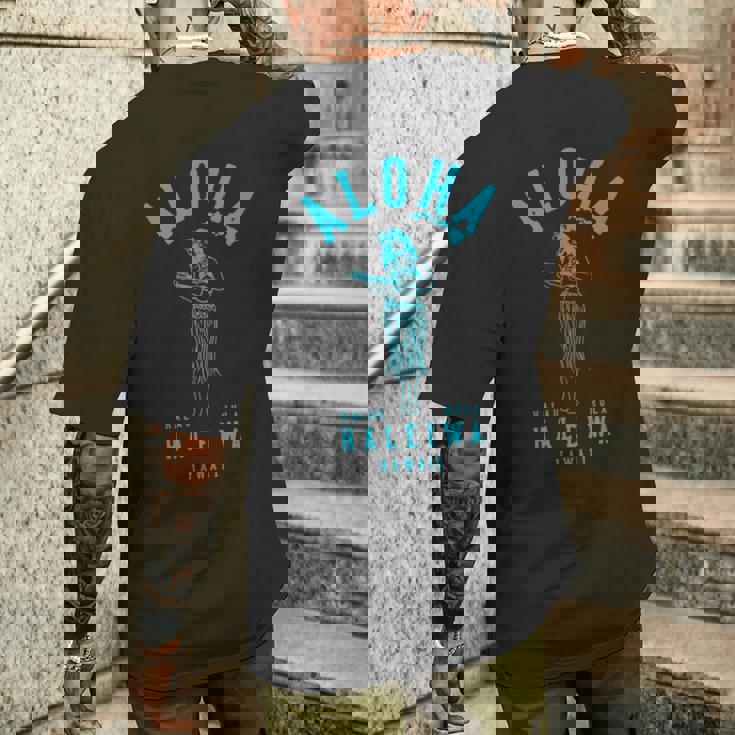 アロハ ウクレレ フラ ハラウ ハレイワ ハワイ メンズTシャツ バックプリント 彼への贈り物