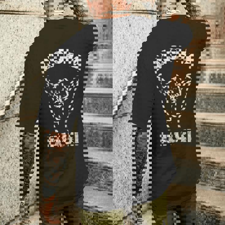 アロハ ハワイ シャカ サイン サーフ メンズTシャツ バックプリント 彼への贈り物