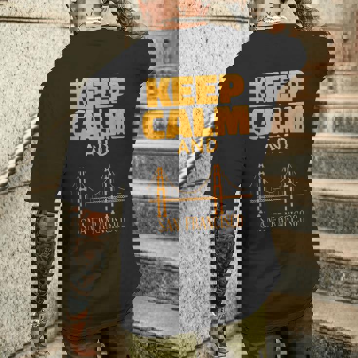 アーキテクチャ サンフランシスコ オーナメント ブリッジ かわいいサンフランシスコ メンズTシャツ バックプリント 彼への贈り物