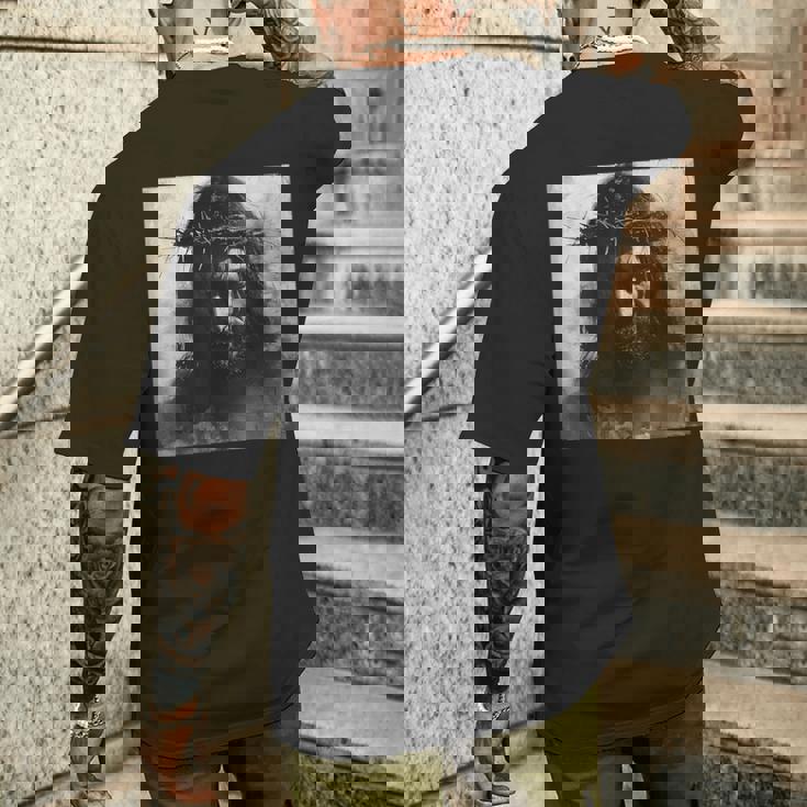 イエス、キリスト教、教会、キリスト、イエス メンズTシャツ バックプリント 彼への贈り物