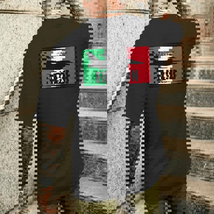 イタリアン F-16 ファルコンパッチ メンズTシャツ バックプリント 彼への贈り物