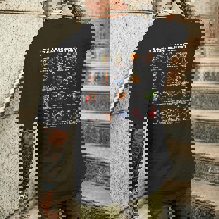 イタリアンブレインロット2面 メンズTシャツ バックプリント 彼への贈り物