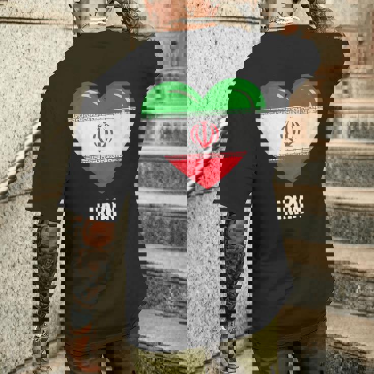 イラン国旗シャツ メンズTシャツ バックプリント 彼への贈り物