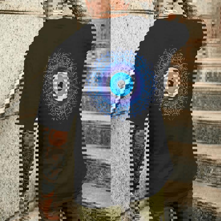 イーブルアイシャツ トルコの目の保護 悪霊 メンズTシャツ バックプリント 彼への贈り物