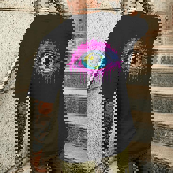 ウィアードコアアイボールドリームコアエステティックグランジエッジィトリッピー メンズTシャツ バックプリント 彼への贈り物