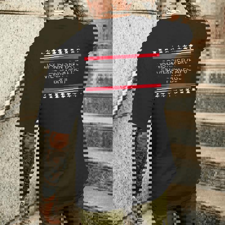 ウィスコンシン州退役軍人への感謝の気持ち メンズTシャツ バックプリント 彼への贈り物