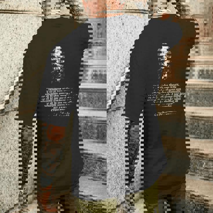 ウィンストン・チャーチル Wehall Neverurrender 引用 メンズTシャツ バックプリント 彼への贈り物