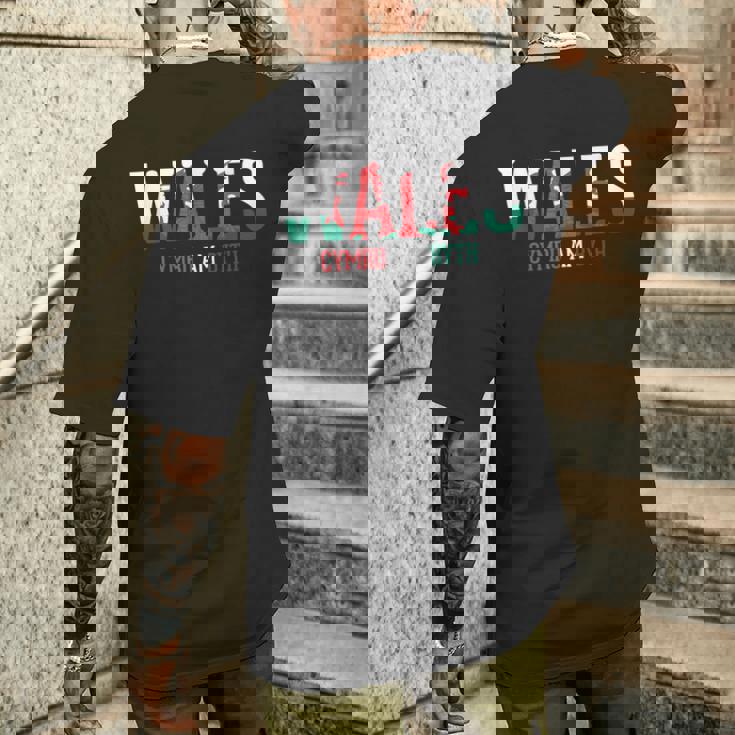 ウェールズ ラグビー フラッグ ウェールズ メンズTシャツ バックプリント 彼への贈り物