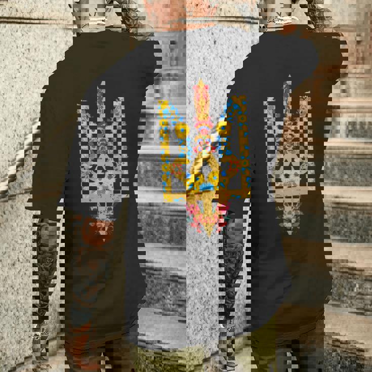 ウクライナ Trysub ヒマワリ レトロ フローラル ウクライナyshyvanka 長袖tシャツ メンズTシャツ バックプリント 彼への贈り物