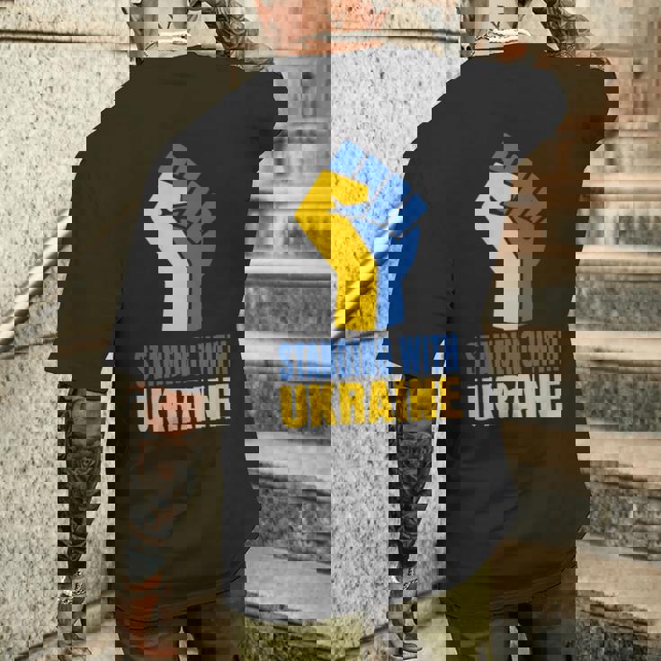 ウクライナを支援 ウクライナと共に立つ 長袖tシャツ メンズTシャツ バックプリント 彼への贈り物