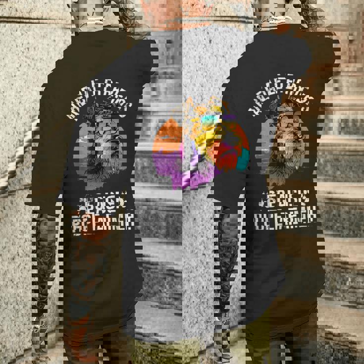 エアデールテリア なぜなら人々はメー エアデールテリア メンズTシャツ バックプリント 彼への贈り物