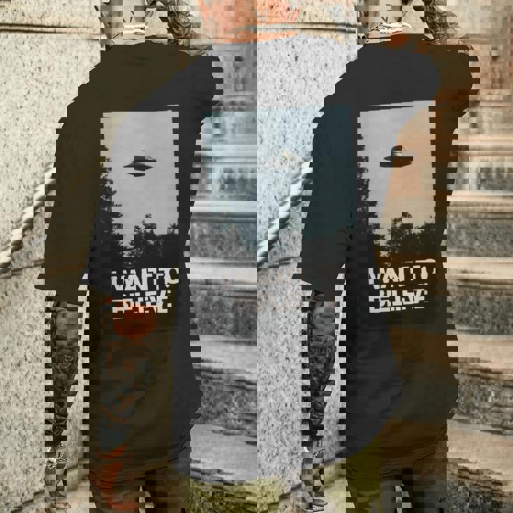 エイリアンufoアパレル「I Want To Believe」 長袖tシャツ メンズTシャツ バックプリント 彼への贈り物