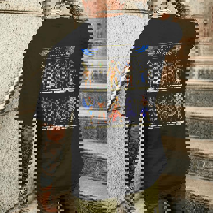 エジプトの神々古代エジプトの神話ファラオアヌビストートホルスラセクメトバステト メンズTシャツ バックプリント 彼への贈り物