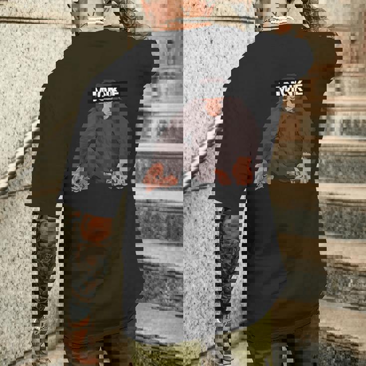 エステティック・モンク・ミーム・ファニー・モンキー・ラバー メンズTシャツ バックプリント 彼への贈り物