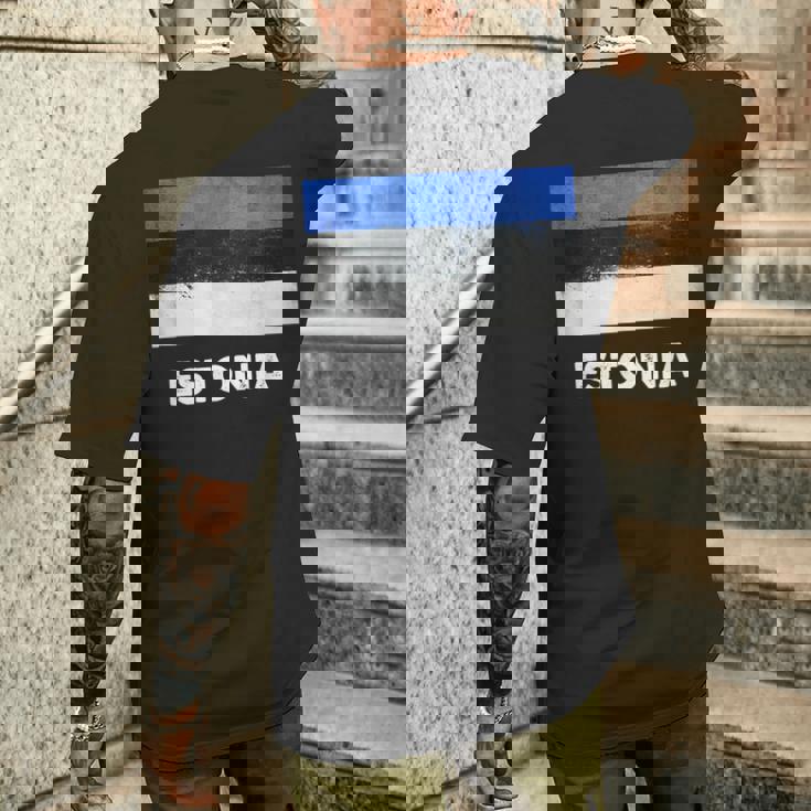 エストニア国旗tシャツ メンズTシャツ バックプリント 彼への贈り物