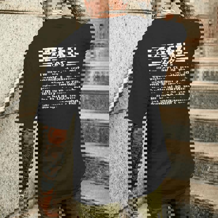 エゼキエル書第25章17節 長袖tシャツ メンズTシャツ バックプリント 彼への贈り物