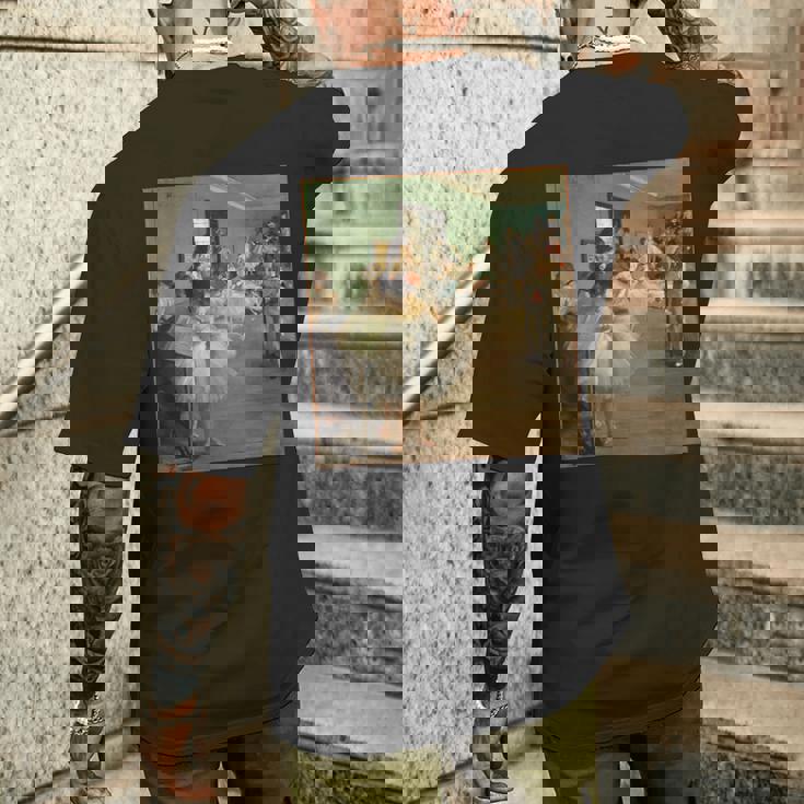 エドガー・ドガ ダンスクラス バレエ 印象派 アート メンズTシャツ バックプリント 彼への贈り物