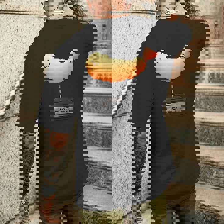 エビフライの模型 えびフライ 海老フライ メンズTシャツ バックプリント 彼への贈り物