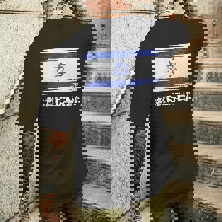 エルサレムイスラエル国旗シャツ メンズTシャツ バックプリント 彼への贈り物