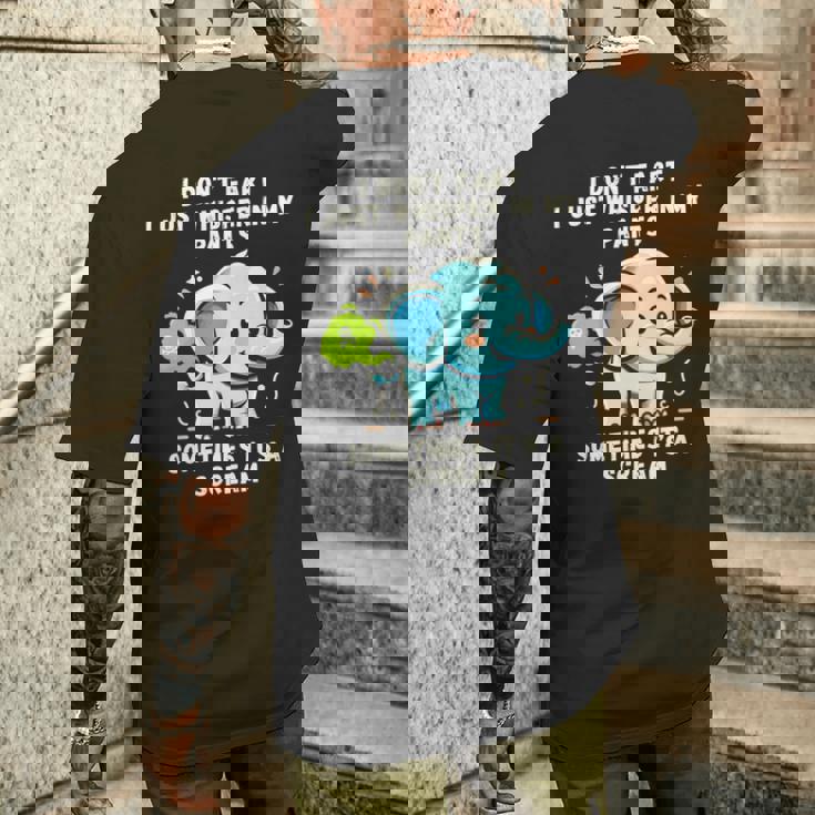 エレファントおならしないよ時々ズボンの中でささやくだけ 長袖tシャツ メンズTシャツ バックプリント 彼への贈り物