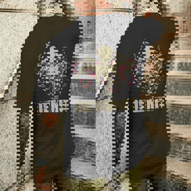 オクチミスト タコ オクトパス クラーケン イカ メンズTシャツ バックプリント 彼への贈り物