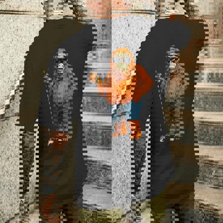 オランウータンゴルファー メンズTシャツ バックプリント 彼への贈り物