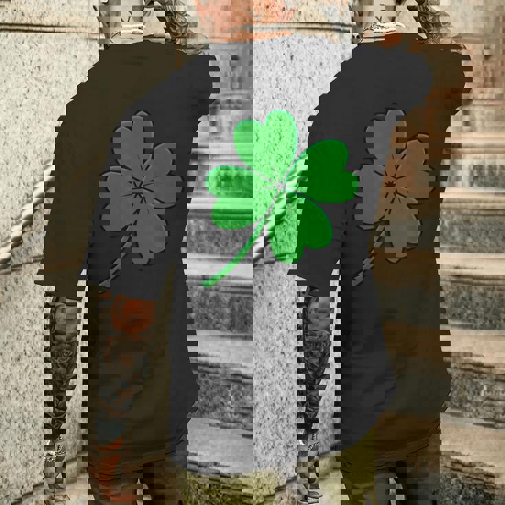 オリジナルラッキー四つ葉クローバー メンズTシャツ バックプリント 彼への贈り物