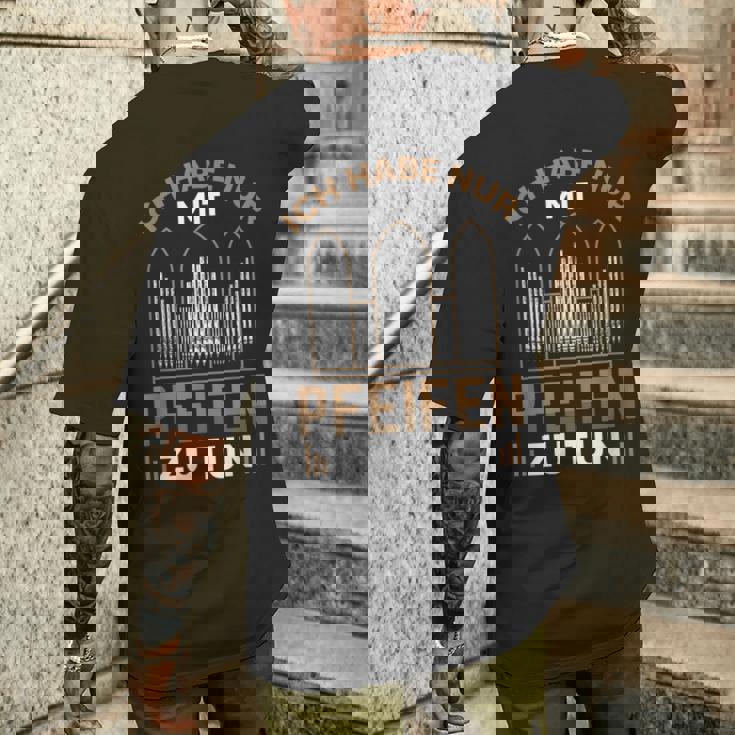 オルガンプレイヤー オルガンパイプオーガニスト メンズTシャツ バックプリント 彼への贈り物