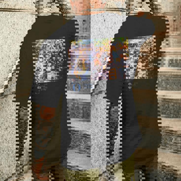 オルセー美術館パリ・ダンス・アット・ル・ムーラン・ド・ラ・ガレット・ルノワール メンズTシャツ バックプリント 彼への贈り物