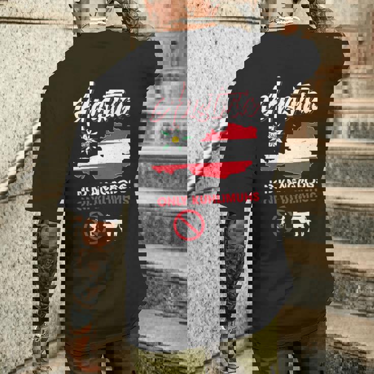 オーストリアのカンガルーなし オーストリアのカンガルーなし 長袖tシャツ メンズTシャツ バックプリント 彼への贈り物