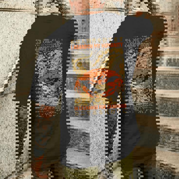 カニと引き換えに人間性を捨てる メンズTシャツ バックプリント 彼への贈り物