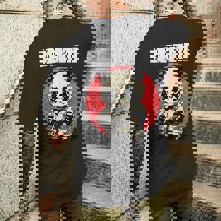 カラテカと空手パンダ メンズTシャツ バックプリント 彼への贈り物