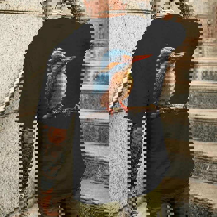 カワセミ カワセミ 鳥 甘いカワセミ カワセミ メンズTシャツ バックプリント 彼への贈り物