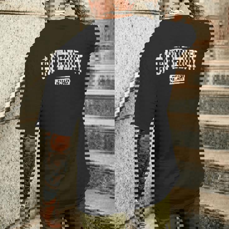 カンタベリー イングランド ヴィンテージ スポーツ デザイン 長袖tシャツ メンズTシャツ バックプリント 彼への贈り物