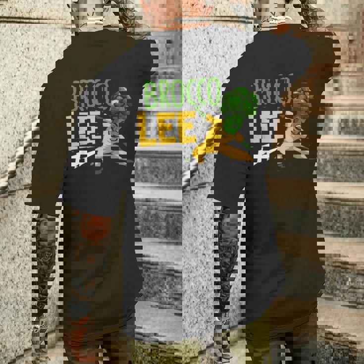 カンフー ブロッコリー ブロッコリー ビーガン 野菜 メンズTシャツ バックプリント 彼への贈り物